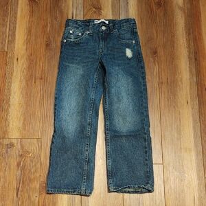 Boy's Levi's 505 Distressed Medium Wash Adjustable Waist Jeans - Sz. 7